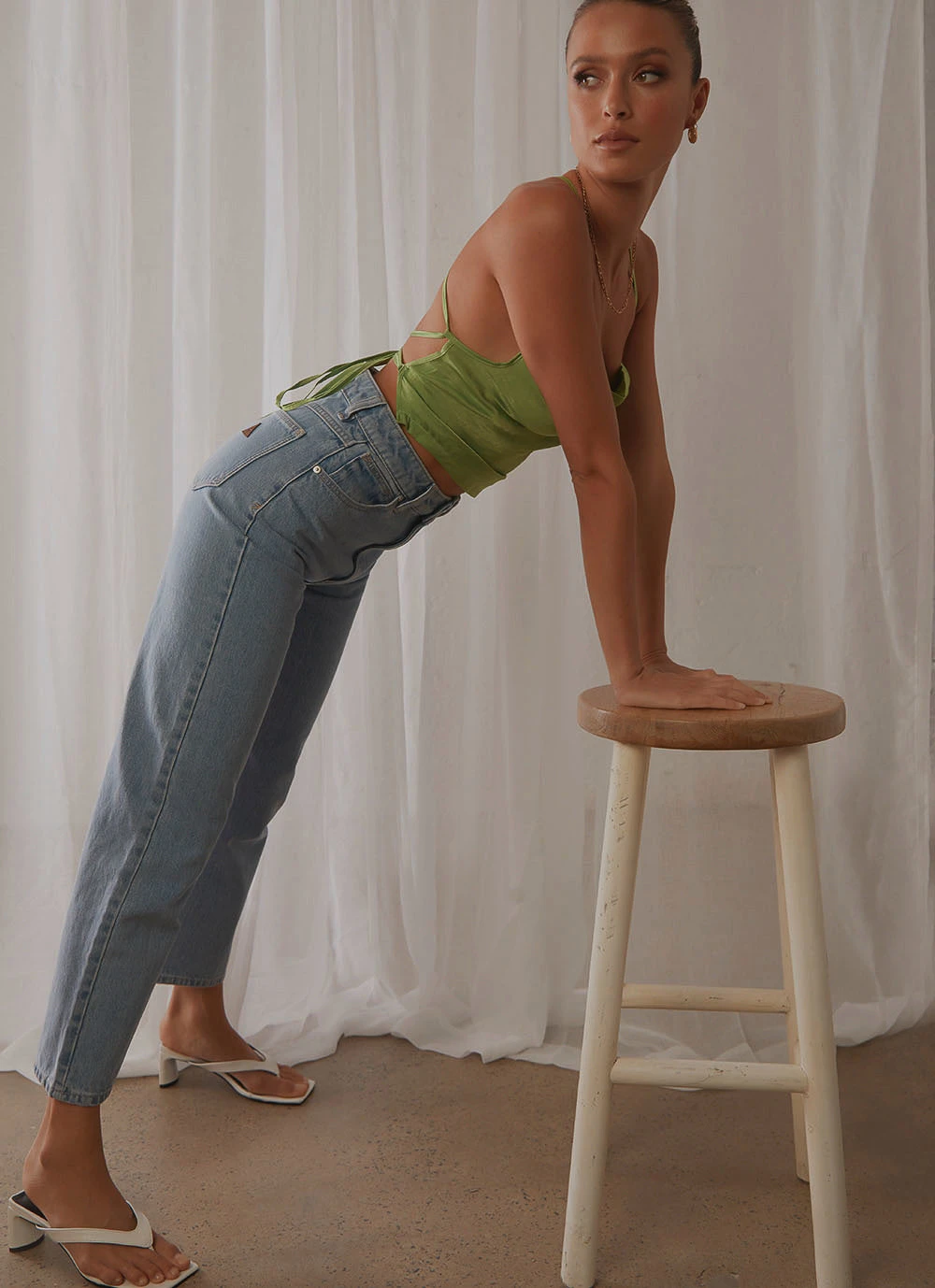 Abrand A Venice Straight Jeans - Waterfalls Blue 4 Abrand A Venice Straight Jeans - Waterfalls Blue