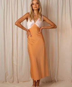 Peppermayo Exclusive Loren Maxi Dress - Orange Splice
