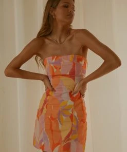 Peppermayo Exclusive New & Most Loved Sunday Spritz Linen Tube Dress - Paloma