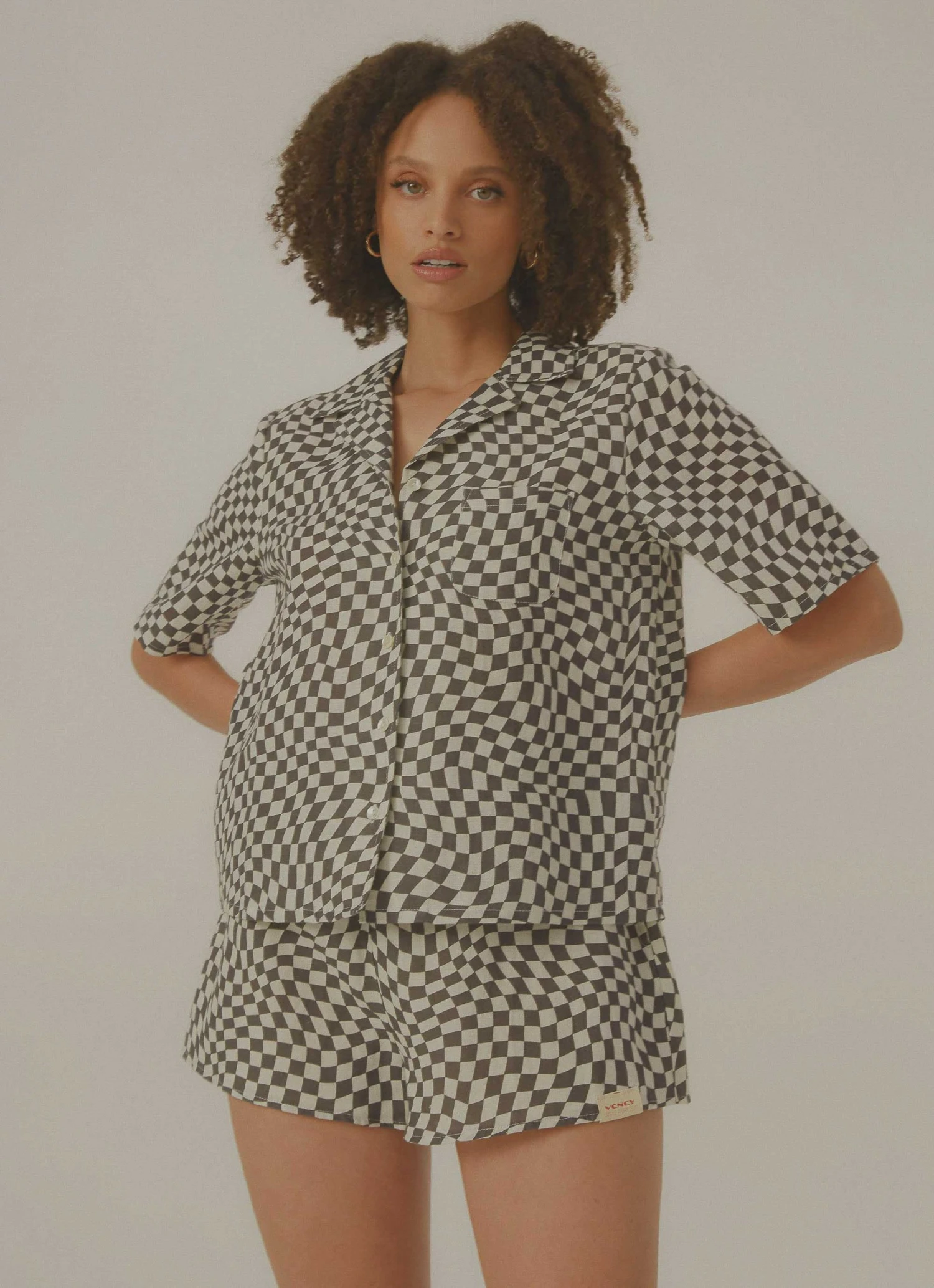 Vacancy Supply Turbocharge Organic Linen Shirt - Charcoal-White New & Most Loved 5 Vacancy Supply Turbocharge Organic Linen Shirt - Charcoal-White New & Most Loved