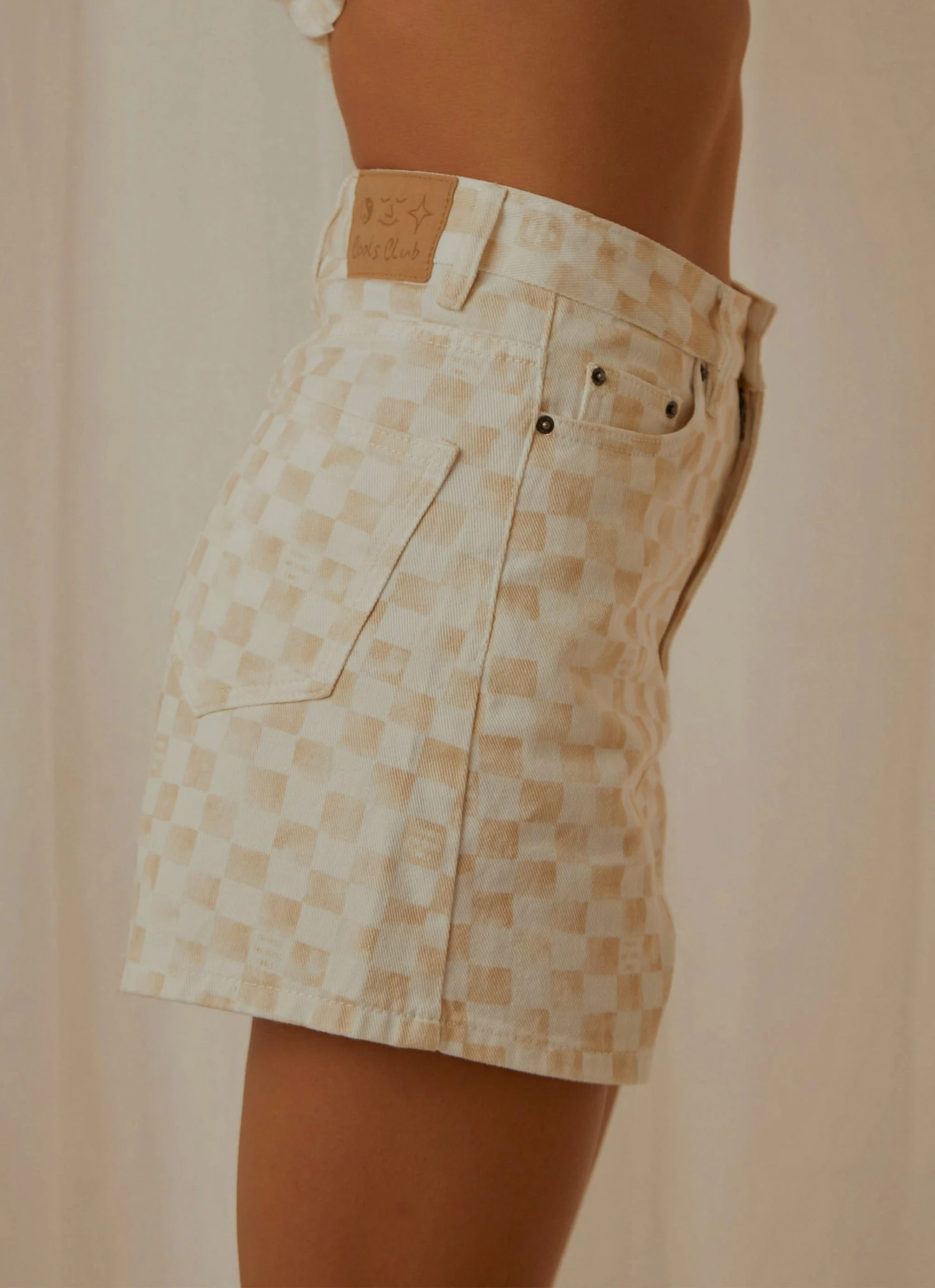 Cools Club Jean Short - Sand Checker New & Most Loved Cools Club Jean Short - Sand Checker New & Most Loved