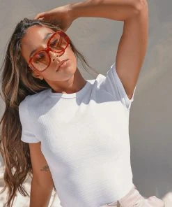 Peppermayo Exclusive Estate Staple Rib Tee - White New & Most Loved 5 Peppermayo Exclusive Estate Staple Rib Tee - White New & Most Loved