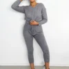 Peppermayo New Bottoms Find Me Knit Pants - Grey