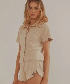 Vacancy Supply Holiday Terry Shirt - Beige 12 Vacancy Supply Holiday Terry Shirt - Beige