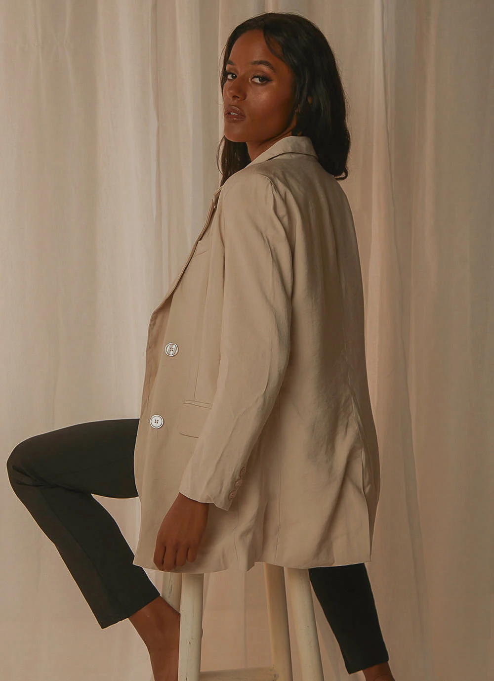 Peppermayo Style Rules Blazer - Cream New & Most Loved Peppermayo Style Rules Blazer - Cream New & Most Loved