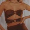 Peppermayo Exclusive Elton Crop Top - Choc Brown New & Most Loved