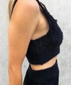 Peppermayo Ride Along Knit Crop - Black