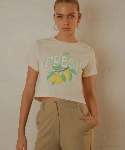 Levi's New & Most Loved Cropped Jordie Tee - Undyed Greige