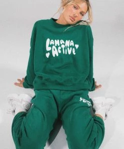 LaHana Swim Brooklyn Crewneck - Green New & Most Loved 8 LaHana Swim Brooklyn Crewneck - Green New & Most Loved