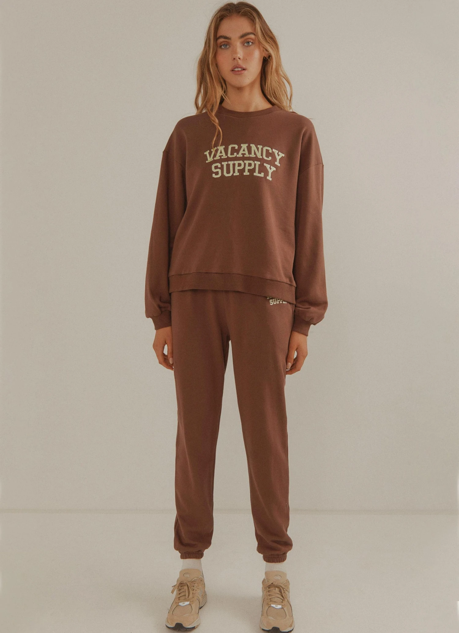 Vacancy Supply New & Most Loved Camp Varsity Crewneck - Choc Brown 5 Vacancy Supply New & Most Loved Camp Varsity Crewneck - Choc Brown