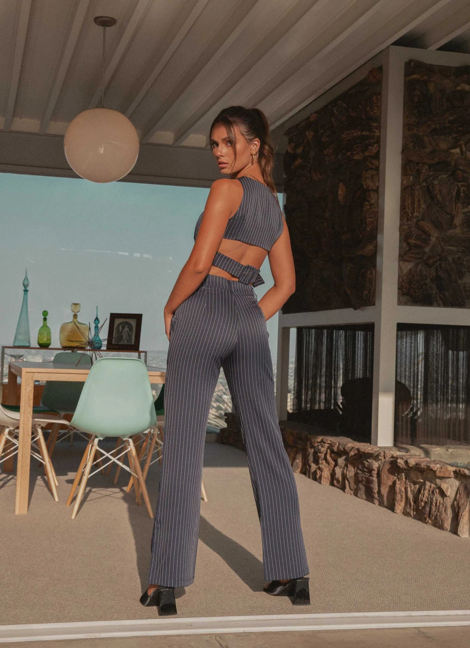 Riley Hubatka X Peppermayo Dance Town Vest Top - Pinstripe New & Most Loved Riley Hubatka X Peppermayo Dance Town Vest Top - Pinstripe New & Most Loved