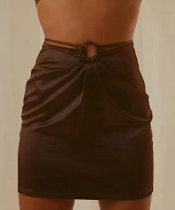 Peppermayo Exclusive New & Most Loved Regeneration Mini Skirt - Chocolate
