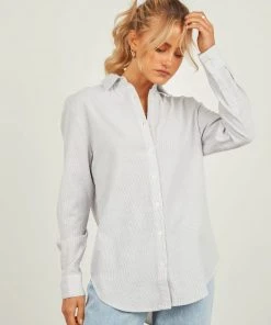 Nude Lucy Nude Classic Shirt - Grey Stripe New & Most Loved 8 Nude Lucy Nude Classic Shirt - Grey Stripe New & Most Loved