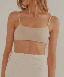 Vacancy Supply Sunbather Terry Crop - Beige