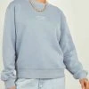 Nude Lucy Nude Classics Slogan Sweat - Denim Blue New & Most Loved