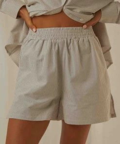 4th & Reckless New & Most Loved Heaton Short - Grey Stripe