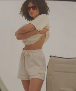 Vacancy Supply Weekend Drive Lounge Short - Off White New & Most Loved