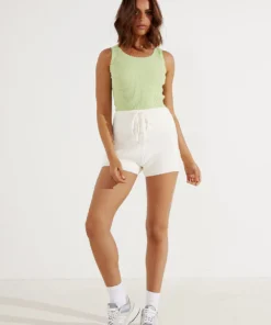 Peppermayo Fine Line Knit Shorts - White 11 Peppermayo Fine Line Knit Shorts - White
