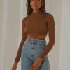 Peppermayo Self Love Crop Top - Choc Brown