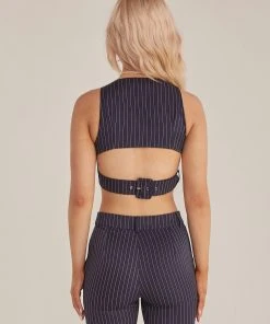 Riley Hubatka X Peppermayo Dance Town Vest Top - Pinstripe New & Most Loved 7 Riley Hubatka X Peppermayo Dance Town Vest Top - Pinstripe New & Most Loved