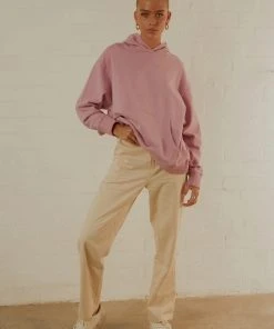 Afends Remi Hemp Oversized Hood - Smokey Pink