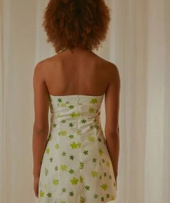 Peppermayo Exclusive Hariette Tube Linen Mini Dress - Green Wild Poppies New & Most Loved 6 Peppermayo Exclusive Hariette Tube Linen Mini Dress - Green Wild Poppies New & Most Loved