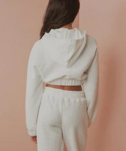 Peppermayo Resort Club Waffle Jumper - White New & Most Loved