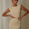 4th & Reckless New & Most Loved Vita Dress - Nude Rib Jersey