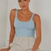 Peppermayo In Her Eyes Knit Crop - Blue