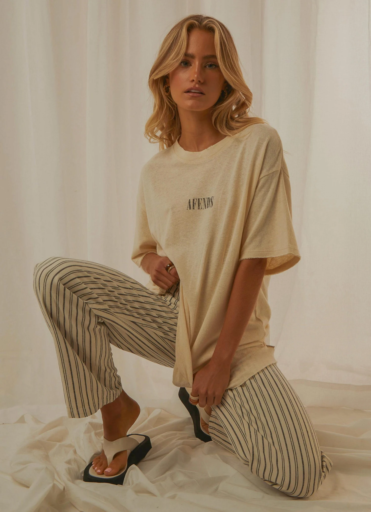 Afends Courtney Love Hemp Tee - Cream New & Most Loved Afends Courtney Love Hemp Tee - Cream New & Most Loved