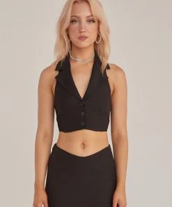 Riley Hubatka X Peppermayo Sound Check Vest Top - Noir