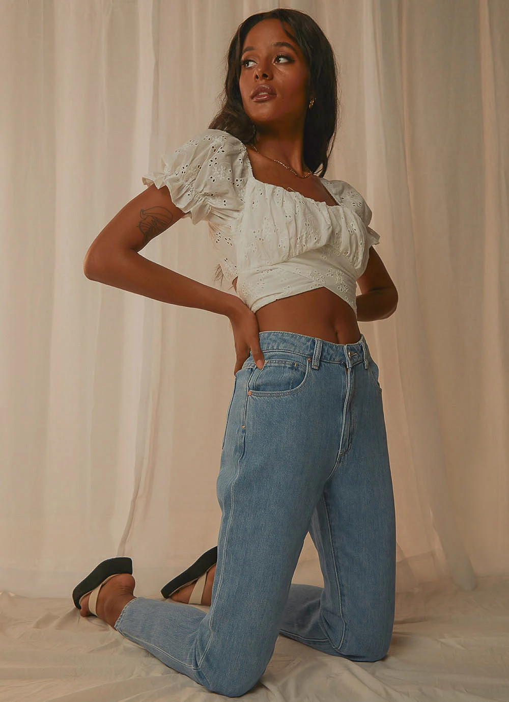 Abrand A 94 High Slim Jeans - Floretta 5 Abrand A 94 High Slim Jeans - Floretta