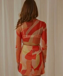 Peppermayo Exclusive New & Most Loved Everglow Sheer Top - Flaming 6 Peppermayo Exclusive New & Most Loved Everglow Sheer Top - Flaming