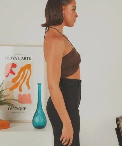 Peppermayo Exclusive New & Most Loved Angel Like You Crop - Choc Brown