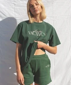 Vacancy Supply Late Checkout Tee - Forest Green