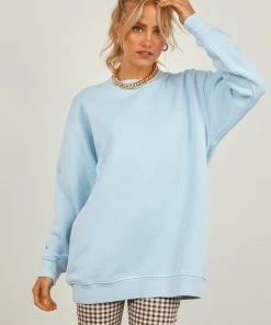 Nude Lucy Carter Classic Boyfriend Sweat - Sky New & Most Loved