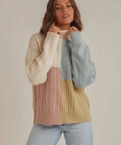 Peppermayo Residence Knit Sweater - Baby Blue Multi New & Most Loved