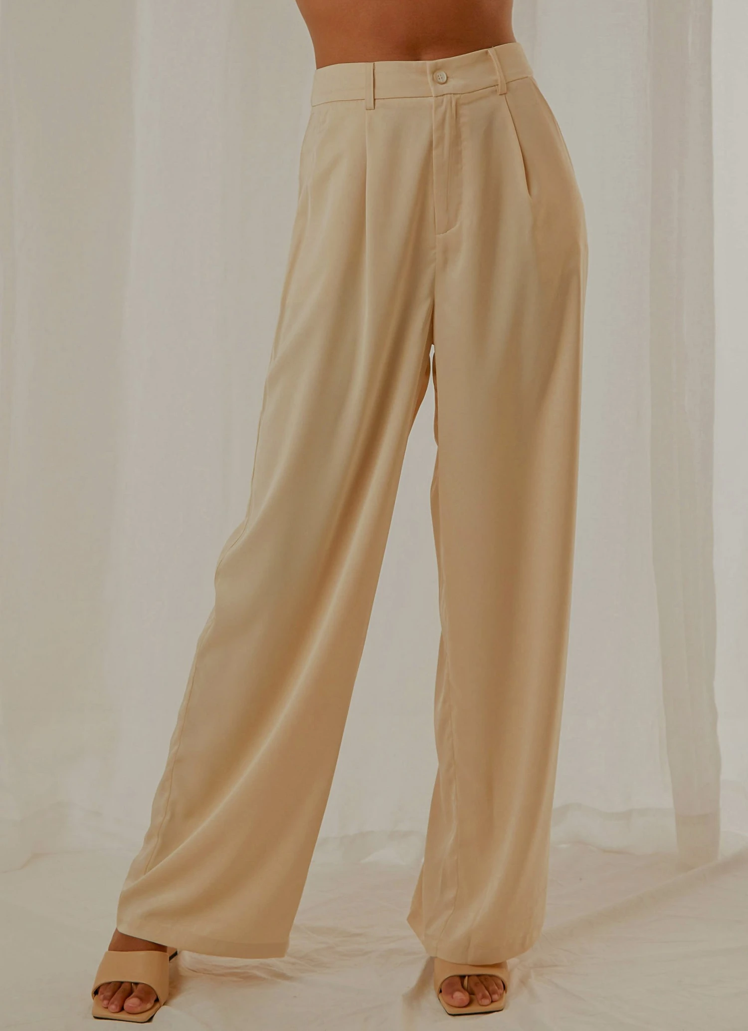 Peppermayo Exclusive New & Most Loved Milano Satin Pant - Ivory 3 Peppermayo Exclusive New & Most Loved Milano Satin Pant - Ivory