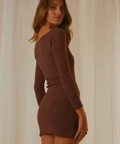 Peppermayo Exclusive Late Night Feelings Dress - Choc Brown New & Most Loved 13 Peppermayo Exclusive Late Night Feelings Dress - Choc Brown New & Most Loved