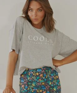 Cools Club New & Most Loved Leisure Club Tee - Grey Melange