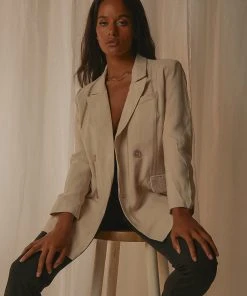 Peppermayo Style Rules Blazer - Cream New & Most Loved