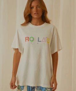 Rolla's Candy Logo Tomboy Tee - White New & Most Loved 10 Rolla's Candy Logo Tomboy Tee - White New & Most Loved