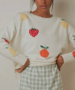 Peppermayo New & Most Loved Same Things Knit Jumper - White Fruits