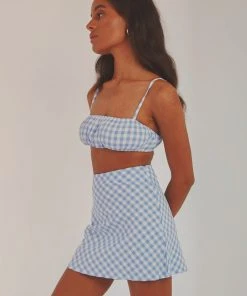 Peppermayo New & Most Loved Same Love Crop Top - Blue Gingham 8 Peppermayo New & Most Loved Same Love Crop Top - Blue Gingham