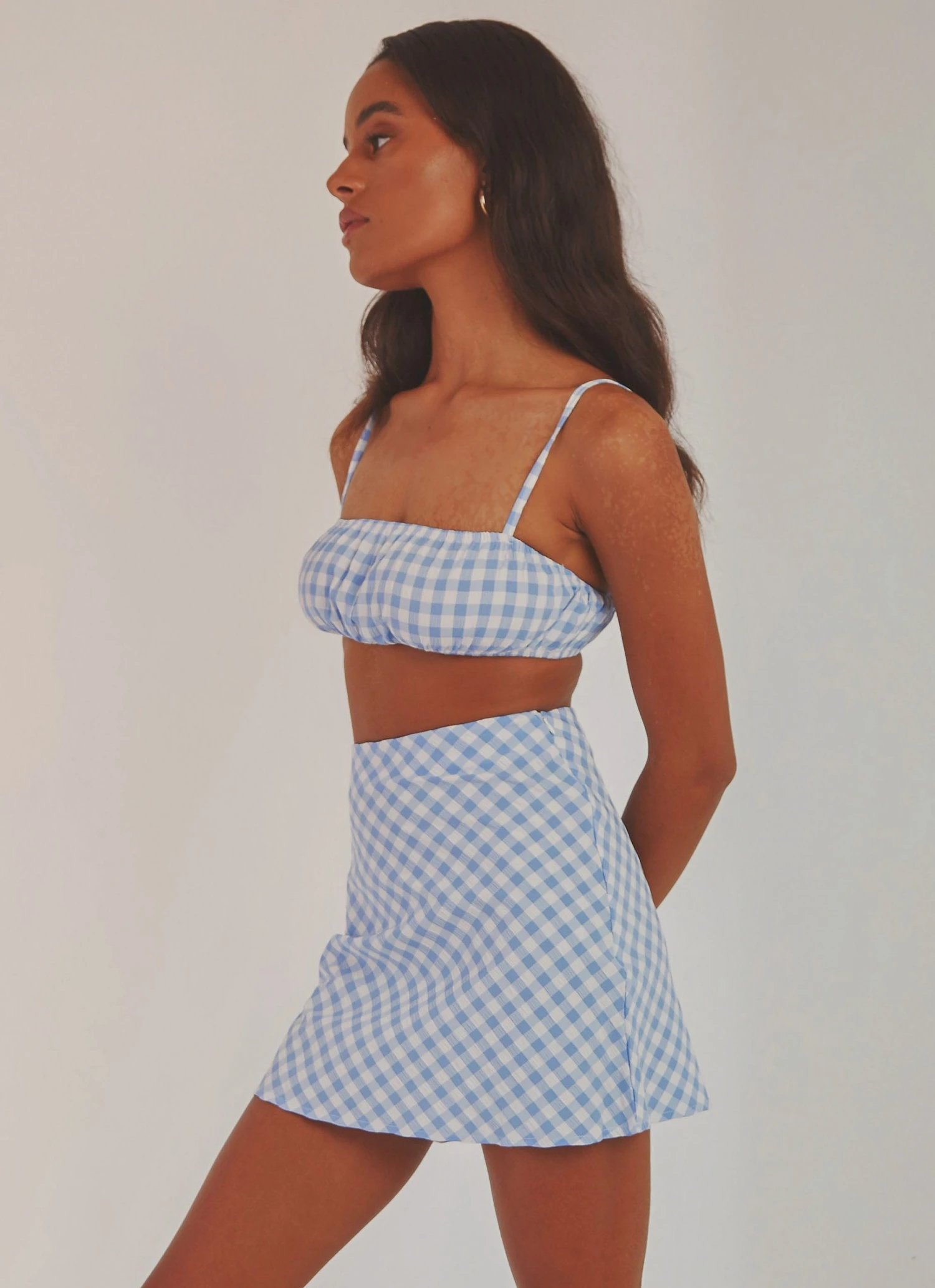 Peppermayo New & Most Loved Same Love Crop Top - Blue Gingham 5 Peppermayo New & Most Loved Same Love Crop Top - Blue Gingham