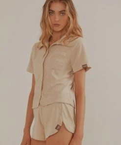 Vacancy Supply Cabana Terry Short - Beige 10 Vacancy Supply Cabana Terry Short - Beige