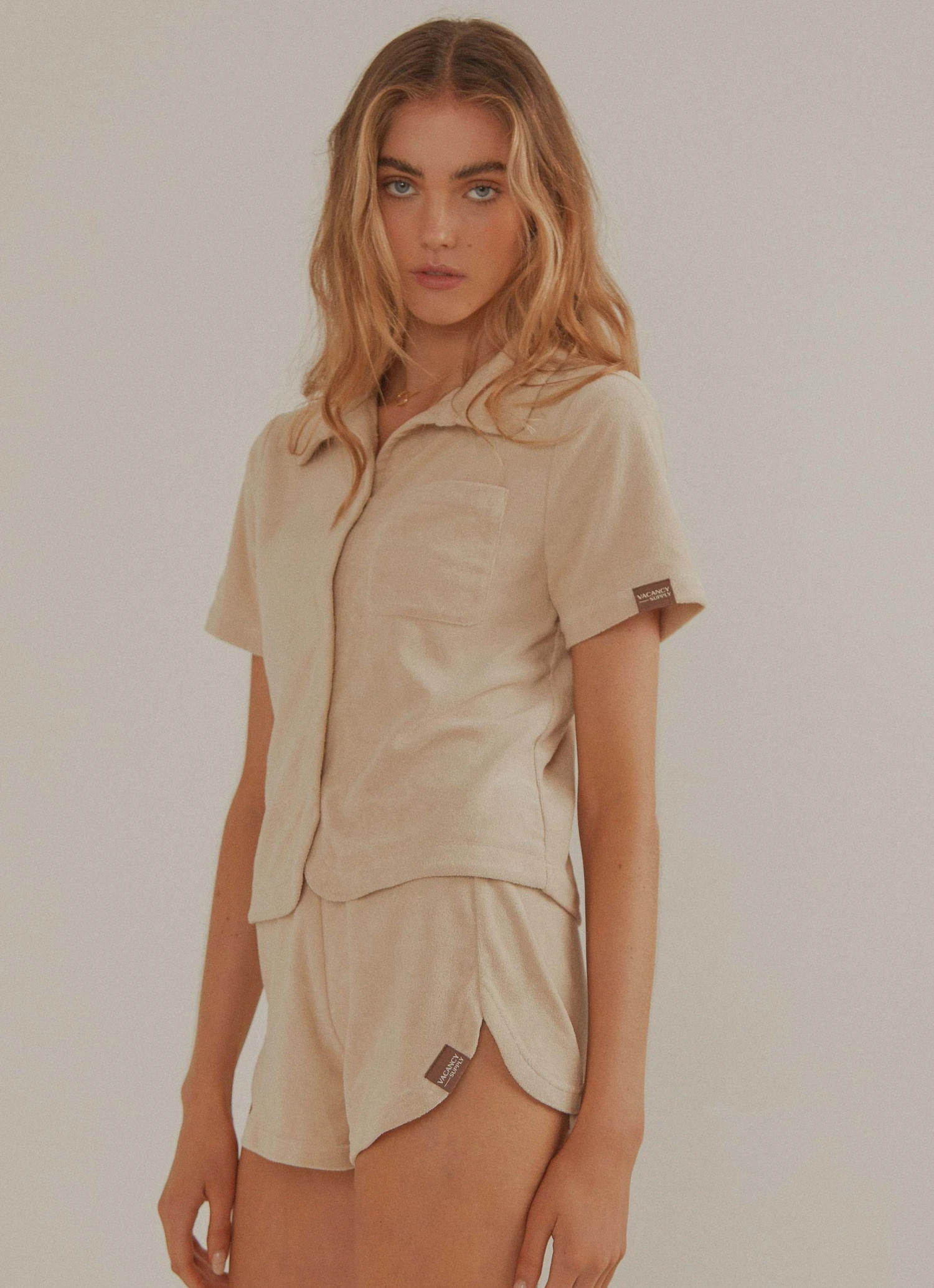 Vacancy Supply Cabana Terry Short - Beige 5 Vacancy Supply Cabana Terry Short - Beige