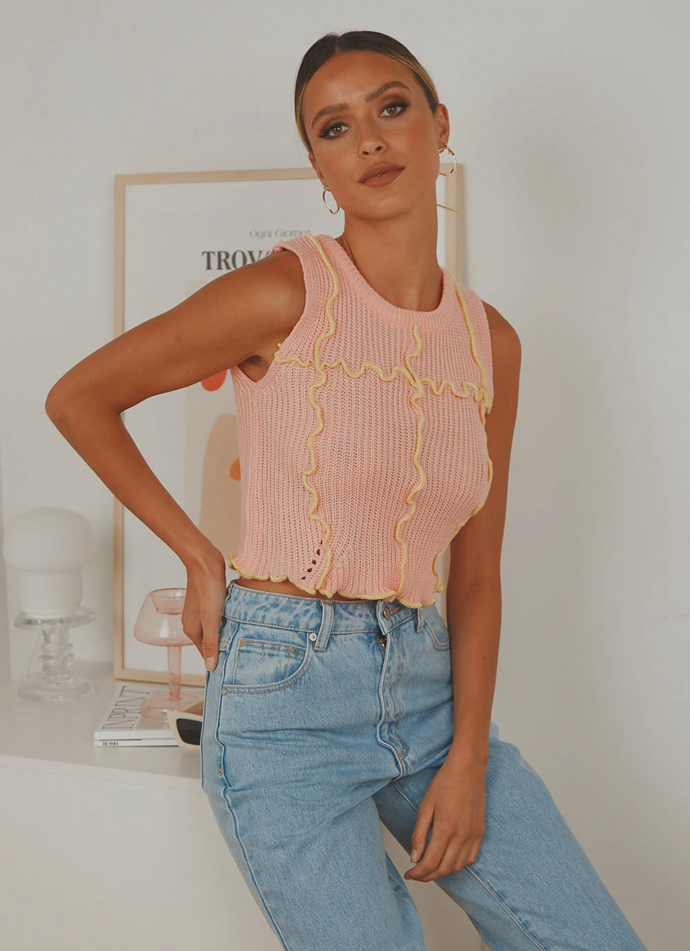 Peppermayo New Tops Like The Sun Knit Top - Pink 3 Peppermayo New Tops Like The Sun Knit Top - Pink
