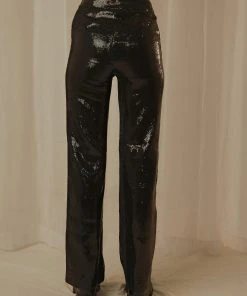 Peppermayo Exclusive Prince Sequin Pants - Black New & Most Loved