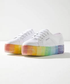 Superga 2790 COTW Mulit Color Glitter - White/ Multi Colour